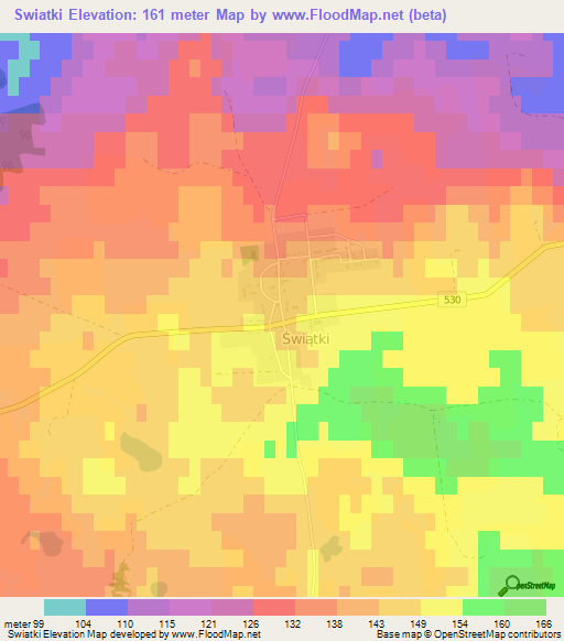 Swiatki,Poland Elevation Map