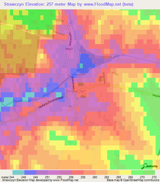 Strawczyn,Poland Elevation Map