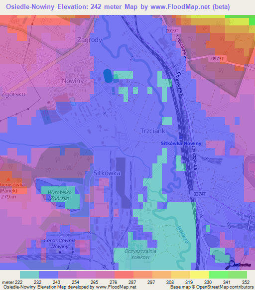 Osiedle-Nowiny,Poland Elevation Map