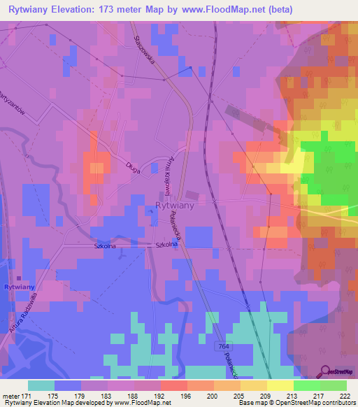 Rytwiany,Poland Elevation Map