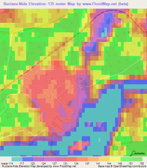 Ruciane-Nida,Poland Elevation Map