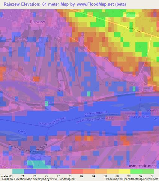 Rajszew,Poland Elevation Map