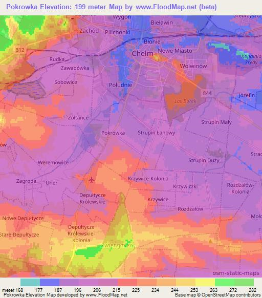 Pokrowka,Poland Elevation Map