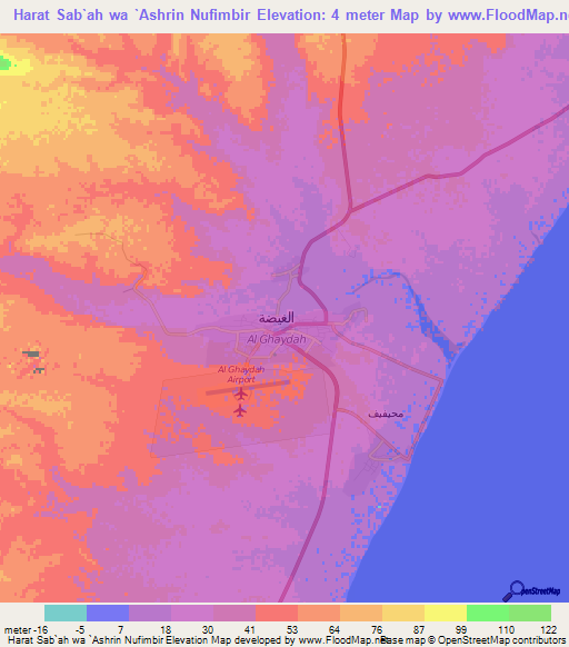 Harat Sab`ah wa `Ashrin Nufimbir,Yemen Elevation Map