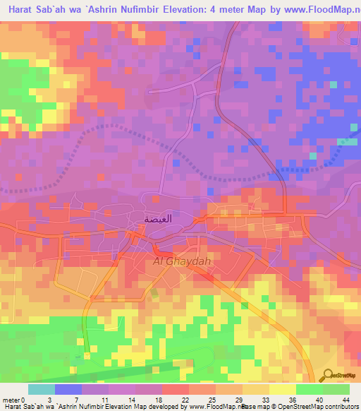 Harat Sab`ah wa `Ashrin Nufimbir,Yemen Elevation Map