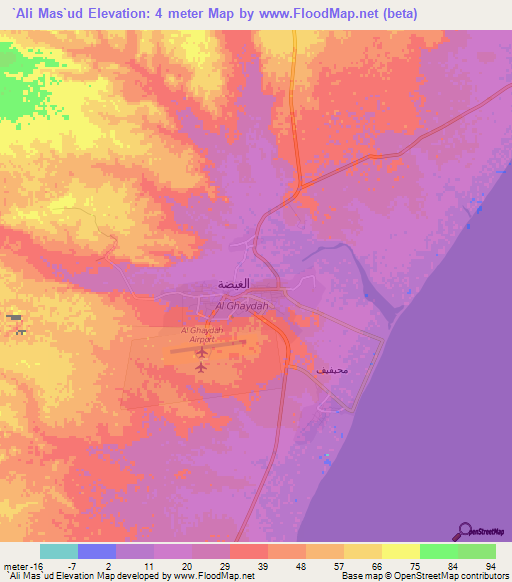 `Ali Mas`ud,Yemen Elevation Map