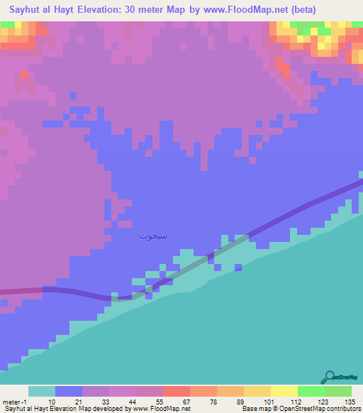 Sayhut al Hayt,Yemen Elevation Map
