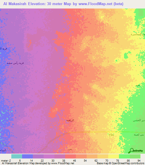 Al Makasirah,Yemen Elevation Map