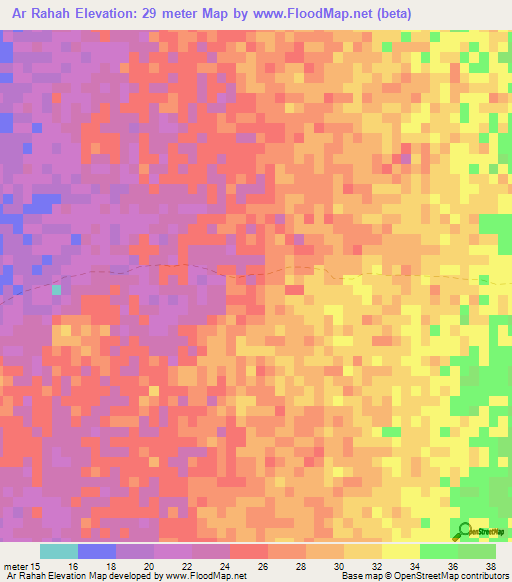 Ar Rahah,Yemen Elevation Map
