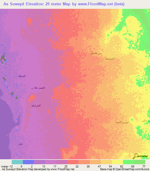 As Suwayd,Yemen Elevation Map