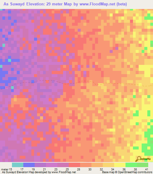 As Suwayd,Yemen Elevation Map
