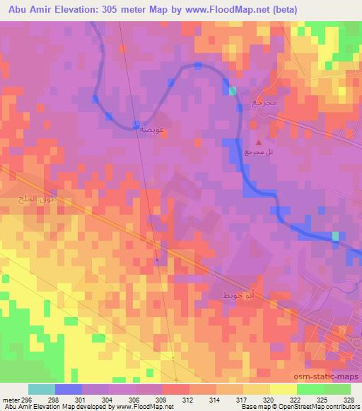 Abu Amir,Syria Elevation Map
