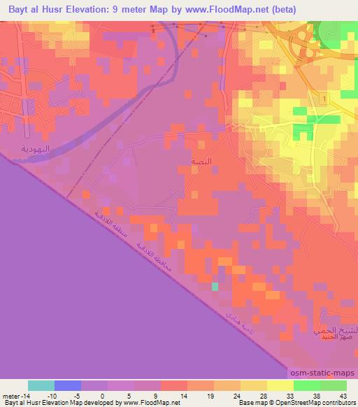 Bayt al Husr,Syria Elevation Map