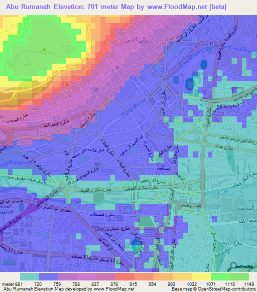 Abu Rumanah,Syria Elevation Map