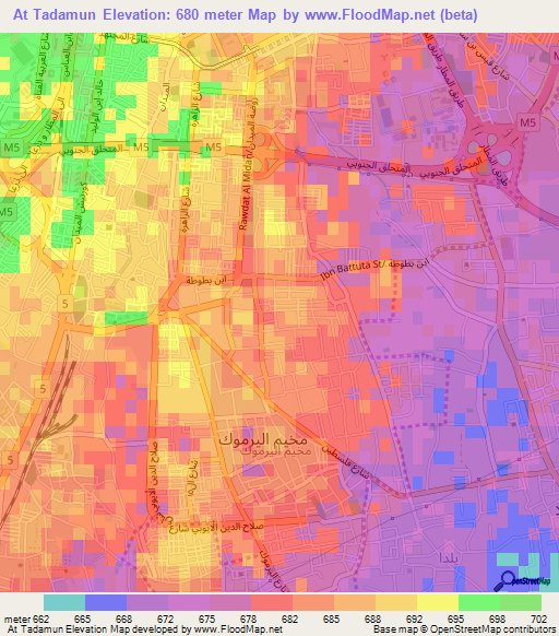 At Tadamun,Syria Elevation Map
