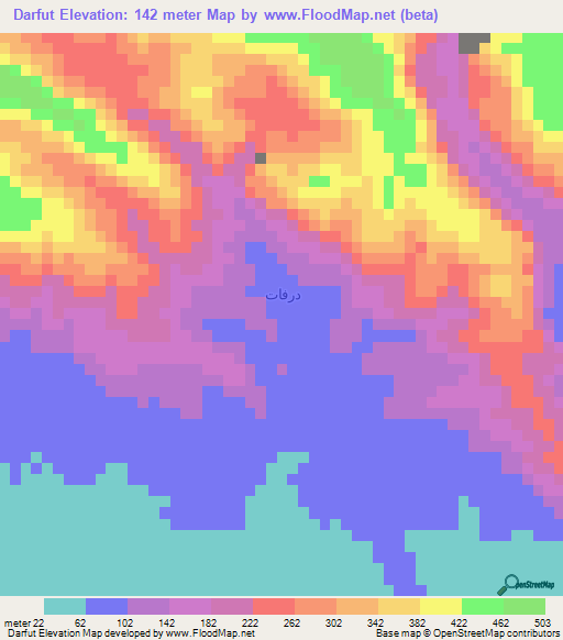 Darfut,Yemen Elevation Map