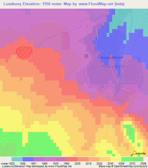 Lusakunq,Armenia Elevation Map