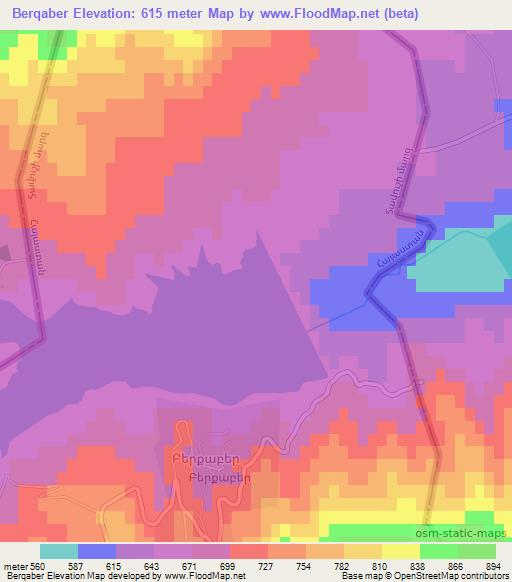 Berqaber,Armenia Elevation Map