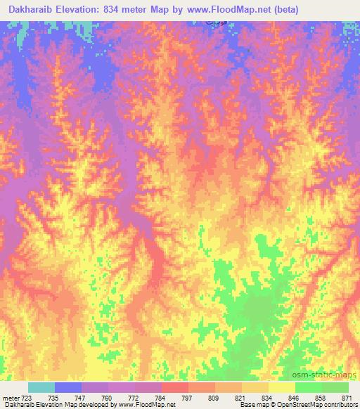 Dakharaib,Yemen Elevation Map