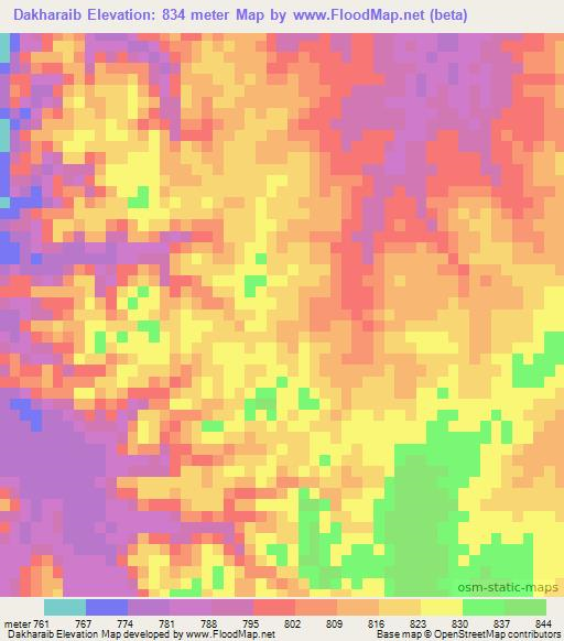 Dakharaib,Yemen Elevation Map