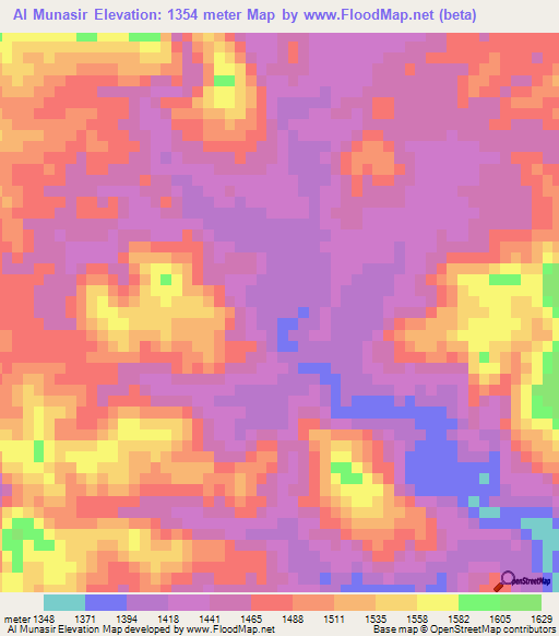 Al Munasir,Yemen Elevation Map
