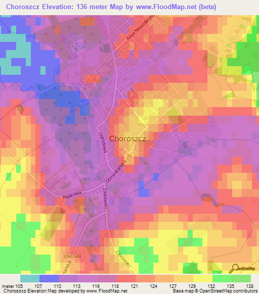 Choroszcz,Poland Elevation Map