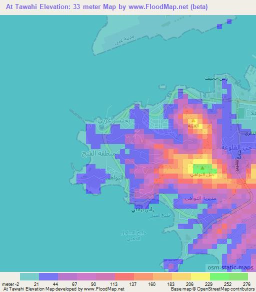 At Tawahi,Yemen Elevation Map