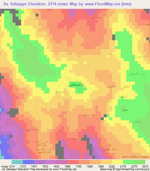 As Safaqayn,Yemen Elevation Map