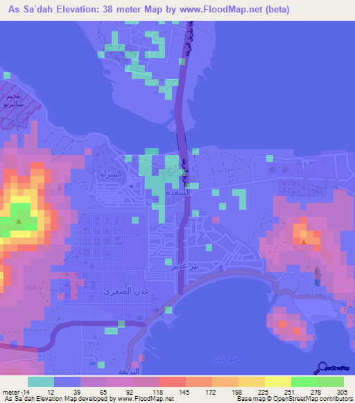 As Sa`dah,Yemen Elevation Map