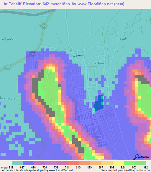 At Tahalif,Yemen Elevation Map