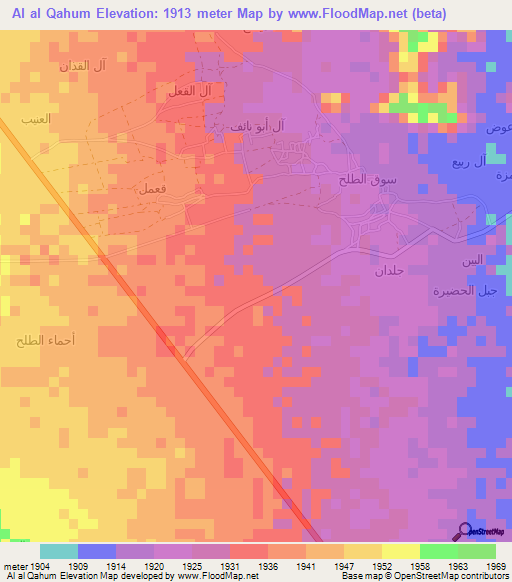 Al al Qahum,Yemen Elevation Map