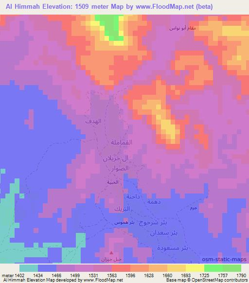 Al Himmah,Yemen Elevation Map