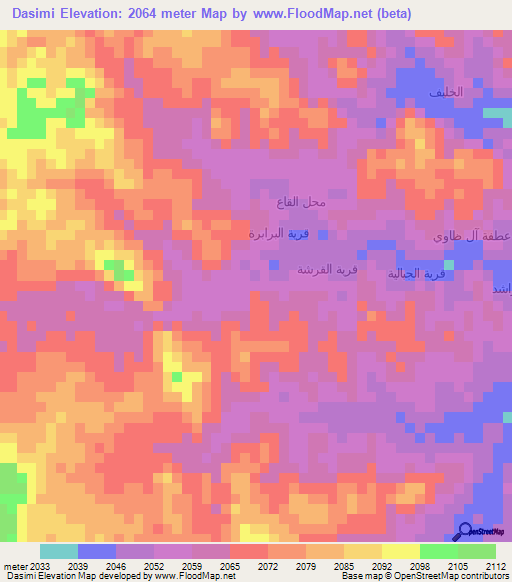 Dasimi,Yemen Elevation Map