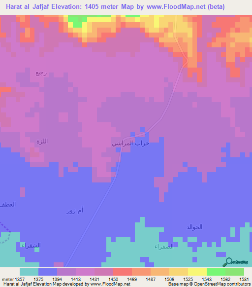 Harat al Jafjaf,Yemen Elevation Map
