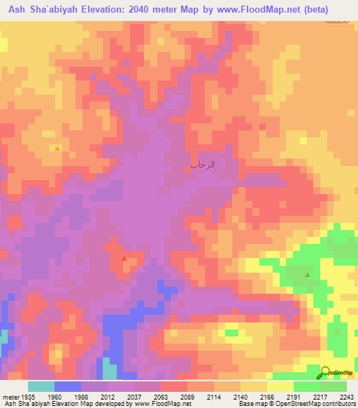 Ash Sha`abiyah,Yemen Elevation Map