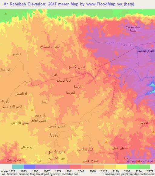 Ar Rahabah,Yemen Elevation Map
