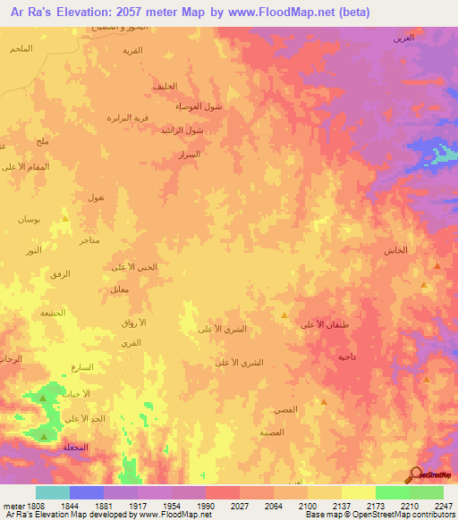 Ar Ra's,Yemen Elevation Map