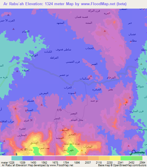 Ar Rabu`ah,Yemen Elevation Map