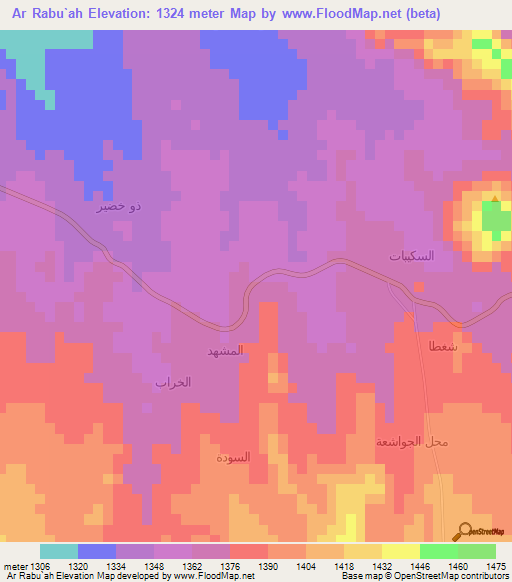 Ar Rabu`ah,Yemen Elevation Map