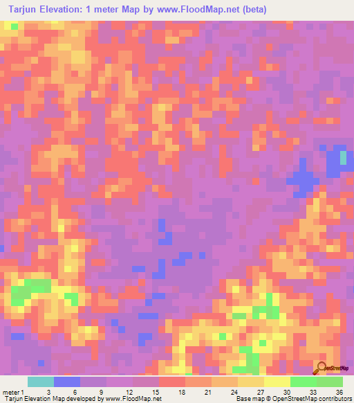 Tarjun,Indonesia Elevation Map