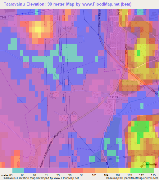 Taaravainu,Estonia Elevation Map