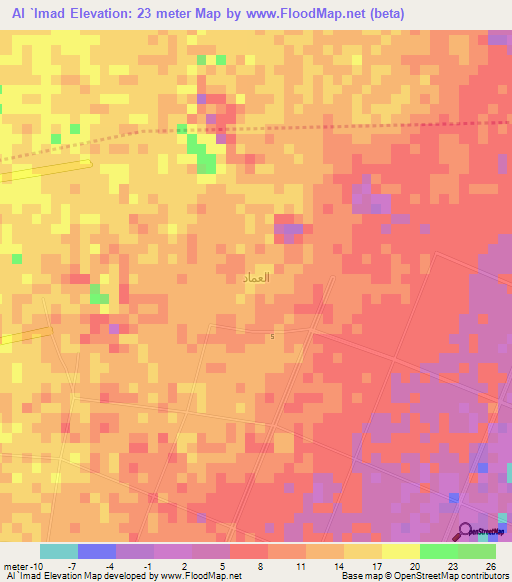 Al `Imad,Yemen Elevation Map