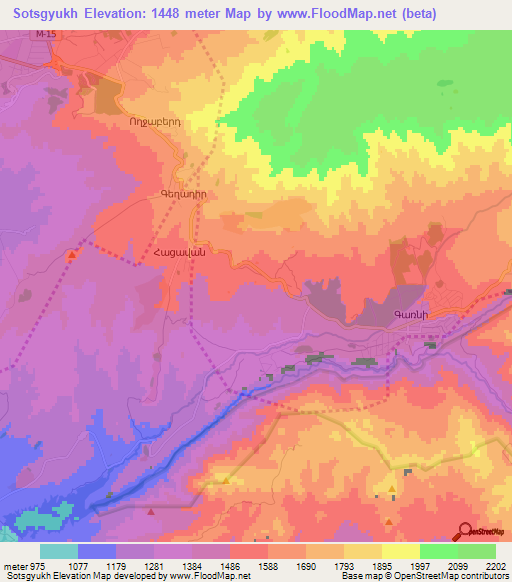 Sotsgyukh,Armenia Elevation Map