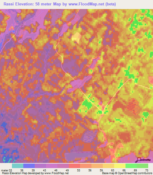 Rassi,Estonia Elevation Map