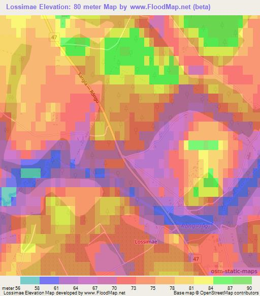 Lossimae,Estonia Elevation Map
