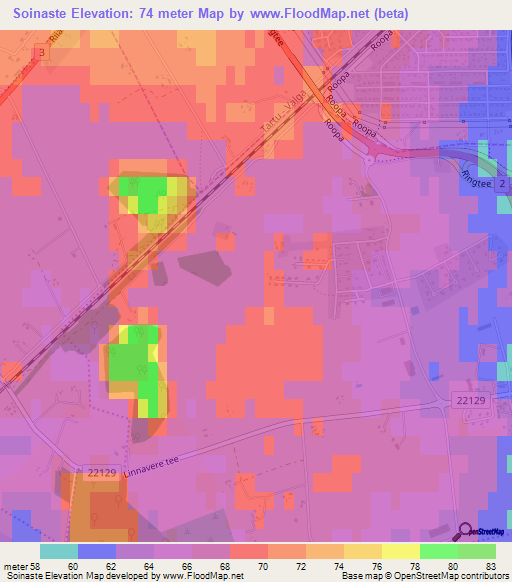Soinaste,Estonia Elevation Map