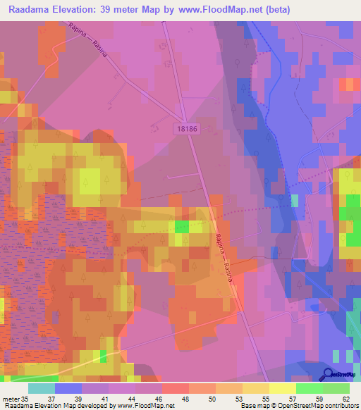 Raadama,Estonia Elevation Map