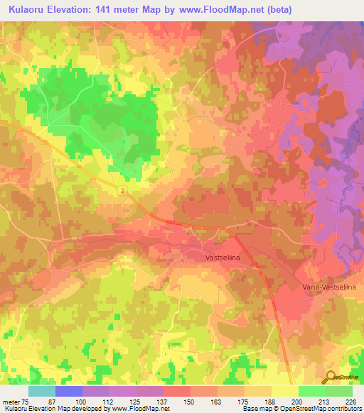 Kulaoru,Estonia Elevation Map
