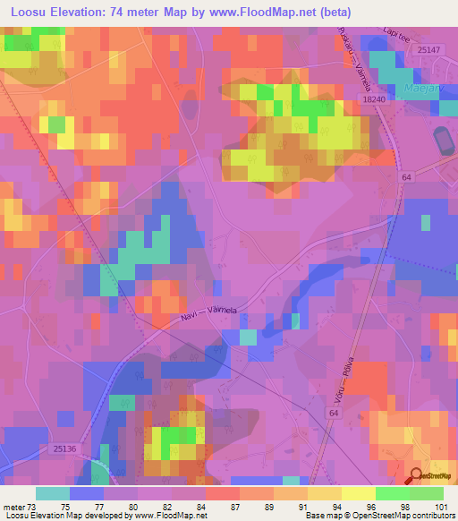 Loosu,Estonia Elevation Map