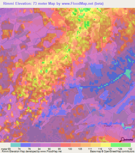 Rimmi,Estonia Elevation Map